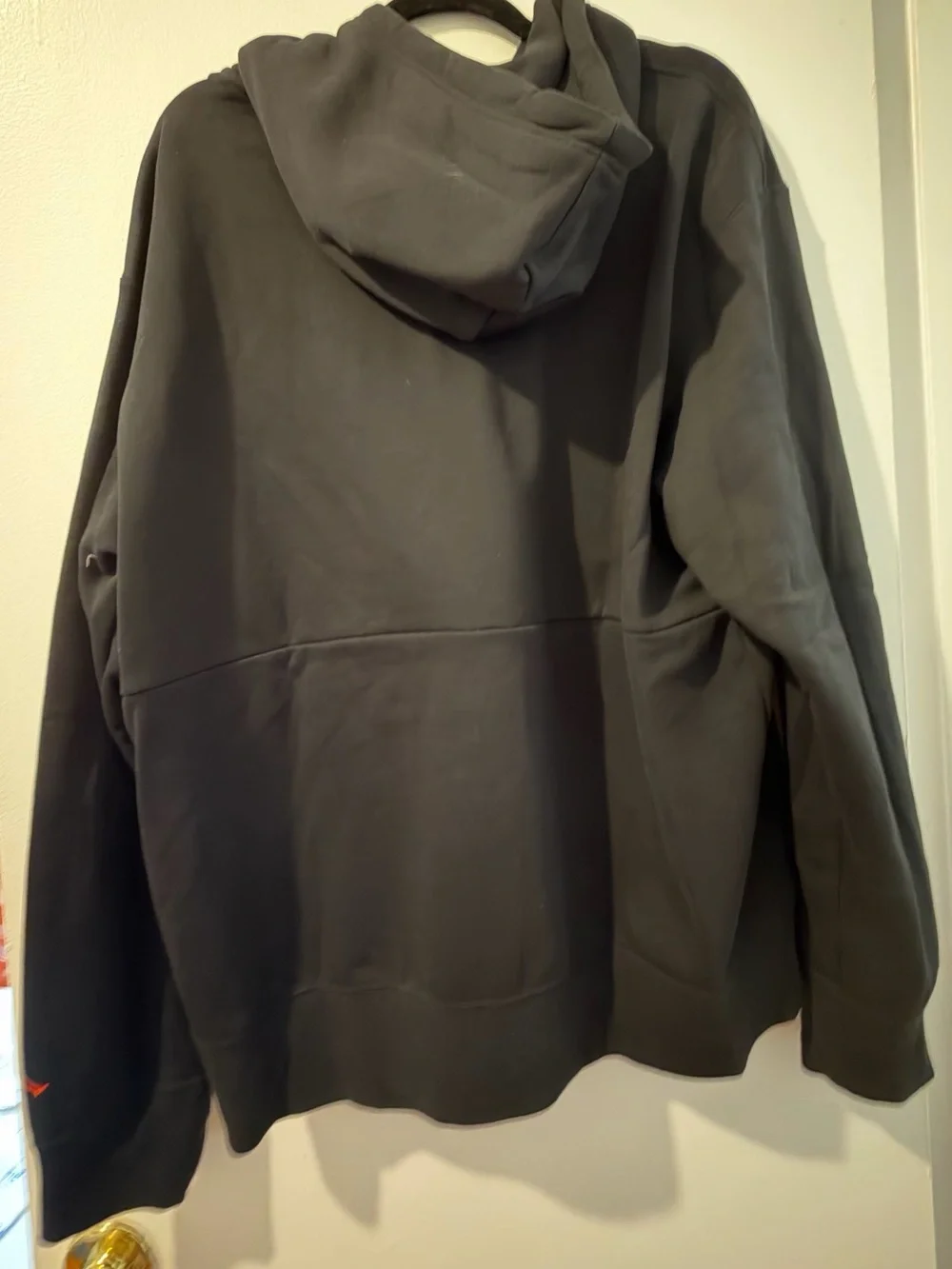 Jordan Black Hoodie with Sneaker Graphic. Retro style like new. Size L